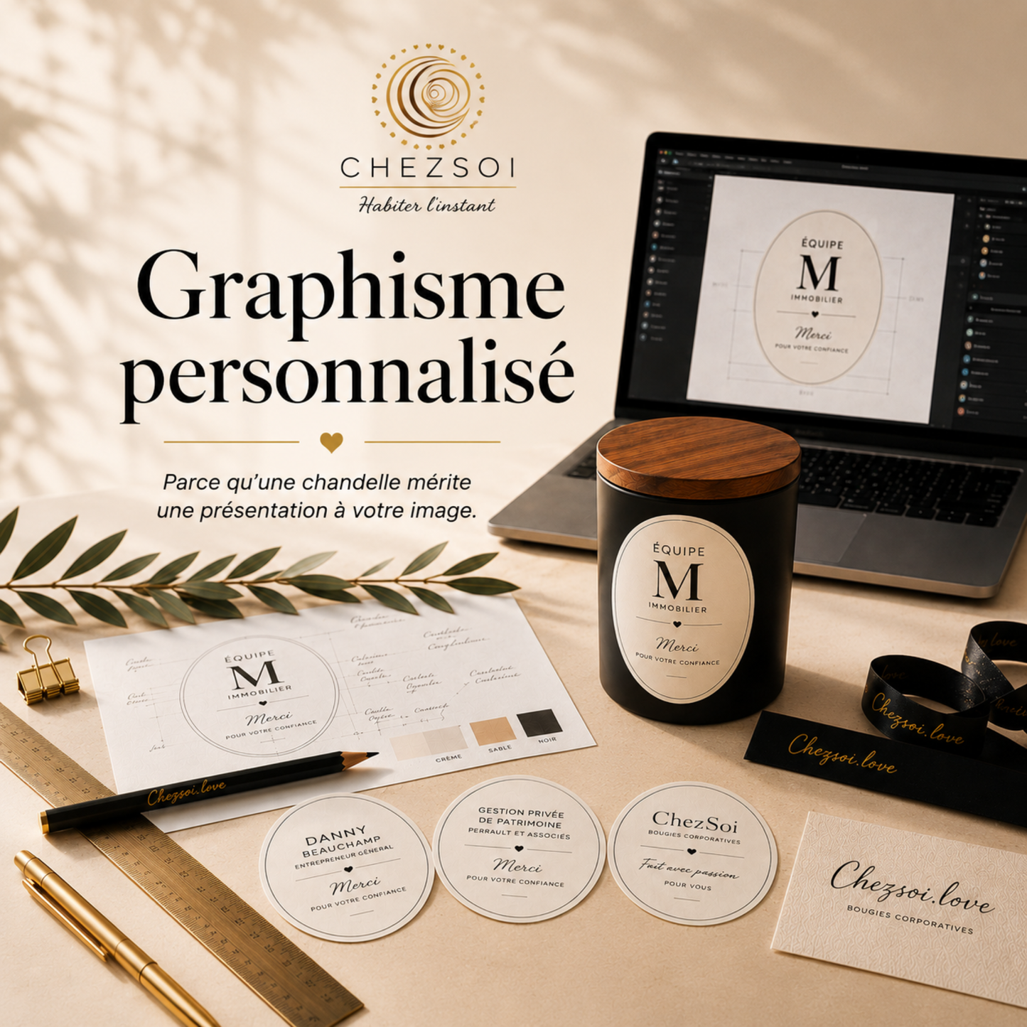 Frais de graphisme — Étiquette personnalisée