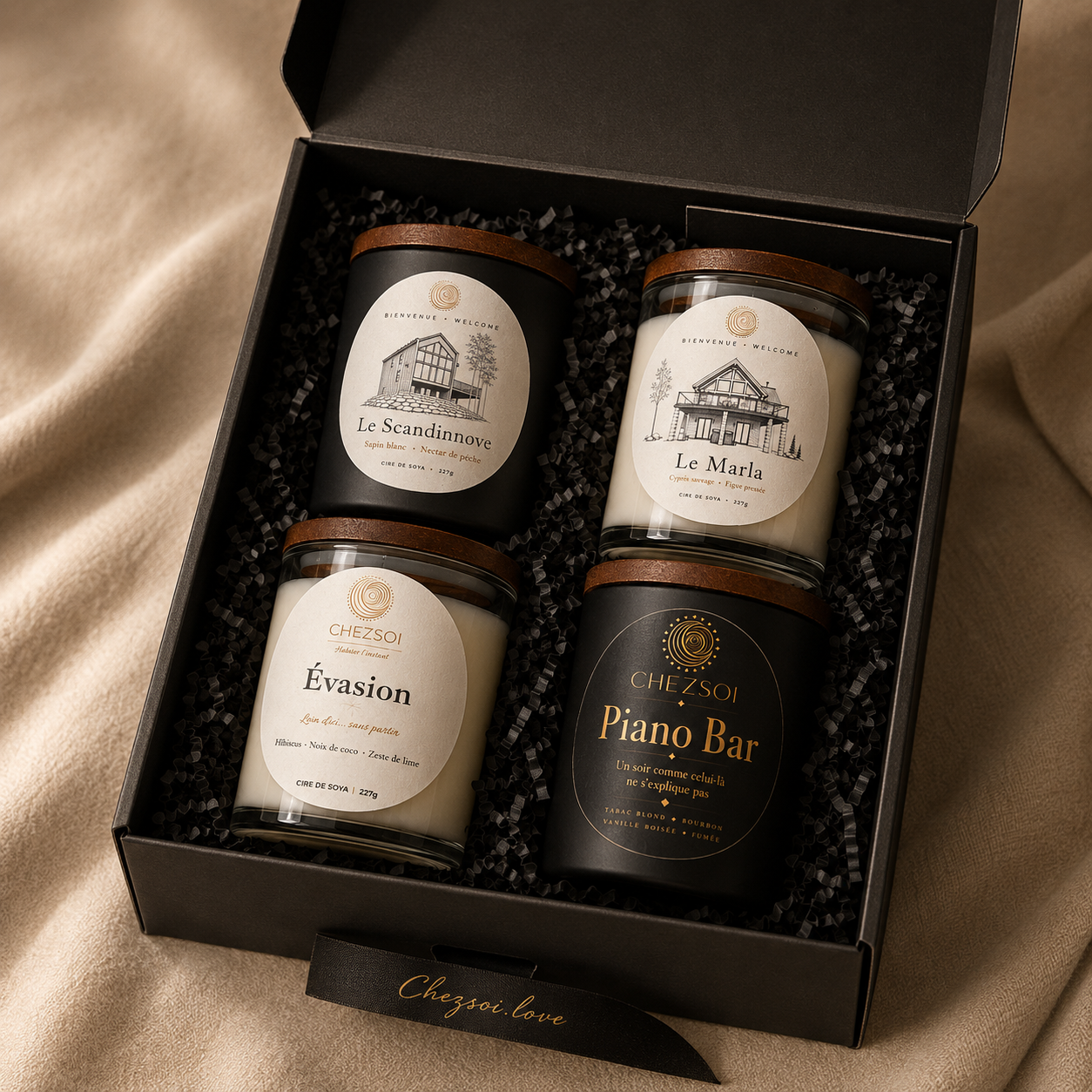 Coffret cadeau — À garnir (1 à 4 chandelles)